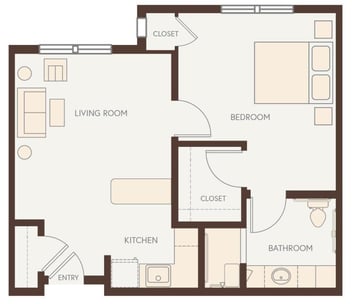 AL_Honey Locust - 1B, 1B - 562 sq. ft.