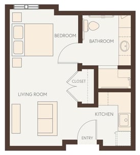 AL_Silver Maple - Suite, 1B - 365 sq. ft.